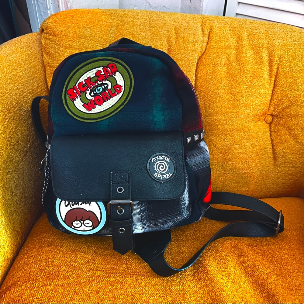 Dolls Kill Daria MTV 90s Mini Plaid Backpack Purse OOAK Unreleased Sample!